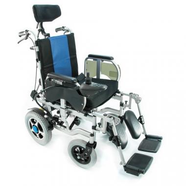 Кресло-коляска c электроприводом для инвалидов Мега-Оптим FS 122LGC-46. Маневренные колеса